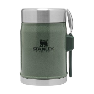 Recipient vidat, inox, cu tacam, 400ml, "Classic Legendary", Hammertone Green - Stanley