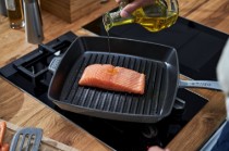 Tigaie grill patrata, fonta, 30 cm, Graphite Grey - Staub