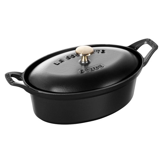 Oala Cocotte ovala, fonta, 23cm/1,7L "La Coquette", Black - Staub