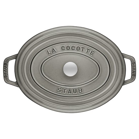 Oala cocotte ovala, fonta, 37cm/8L, Graphite Grey - Staub