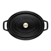 Oala Cocotte ovala, fonta, 27cm/3,2L, Black - Staub