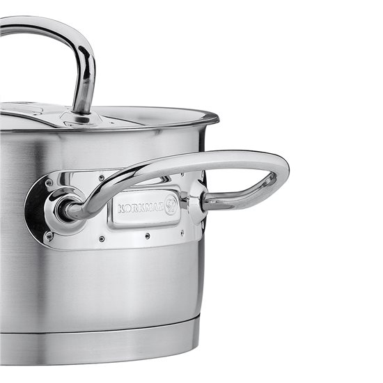 Cratita adanca inox, cu capac, 20cm/3,8L, "Proline" - Korkmaz