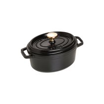 Oala Cocotte ovala, fonta, 17cm/1L, Black - Staub