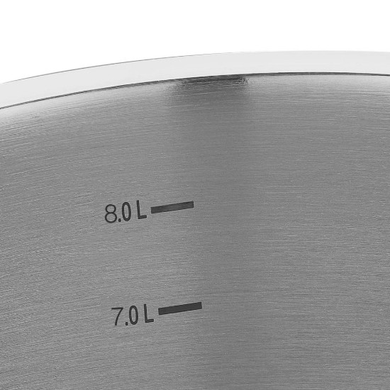 Cratita adanca inox, cu capac, 28cm/10,2L, "Proline" - Korkmaz