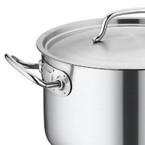 Cratita adanca inox, cu capac, 28cm/9,5L, "Proline Gastro" - Korkmaz