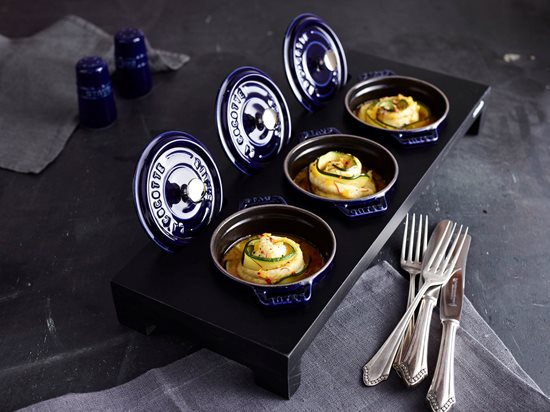 Suport lemn pentru 3 mini-cocotte - Staub