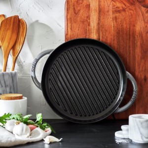 Tigaie grill, fonta, 26 cm, Graphite Grey - Staub