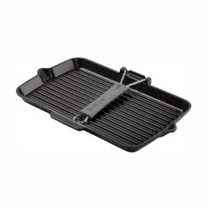 Tigaie grill dreptunghiulara, fonta, 34x21 cm, Black - Staub