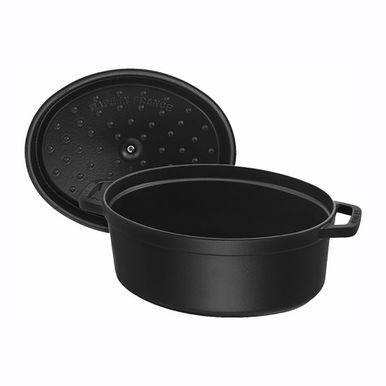 Oala Cocotte ovala, fonta, 33cm/6,7L, Black - Staub