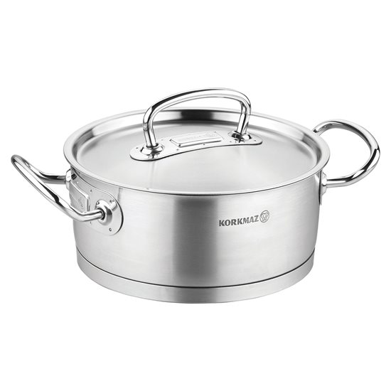 Cratita inox, cu capac, 24cm/4,5L, "Proline" - Korkmaz