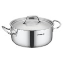 Cratita inox, cu capac, 40cm/25L, 