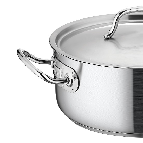 Cratita inox, cu capac, 40cm/25L, "Proline Gastro" - Korkmaz