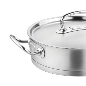 Cratita saute inox, cu capac, 28cm/5L, "Proline" - Korkmaz