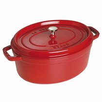 Oala Cocotte ovala, fonta, 37cm/8L, Cherry - Staub