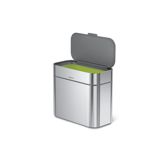 Cos pentru compost, 4L, inox periat - simplehuman