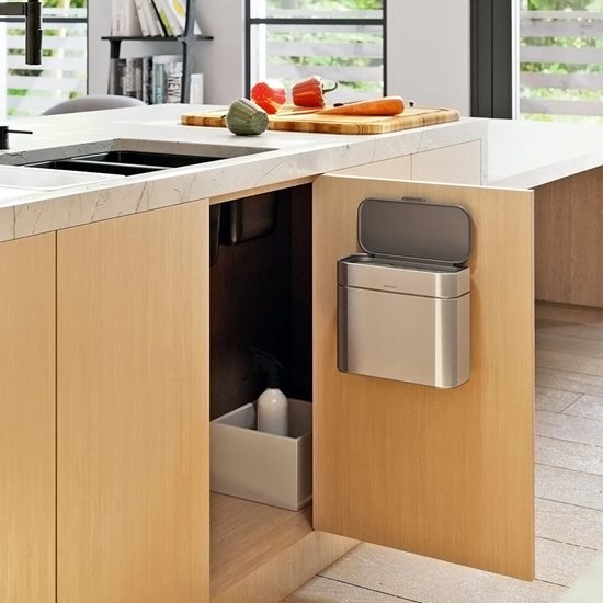 Suport de perete pentru cos compost, inox - simplehuman