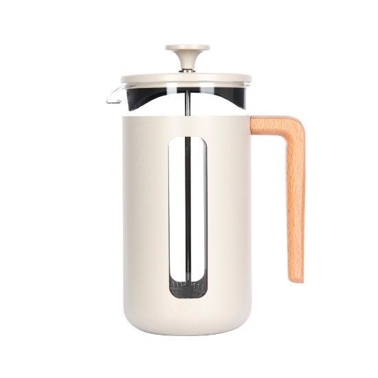 Cafetiera, sticla borosilicata,1L, "Pisa", Latte Crema - La Cafetiere