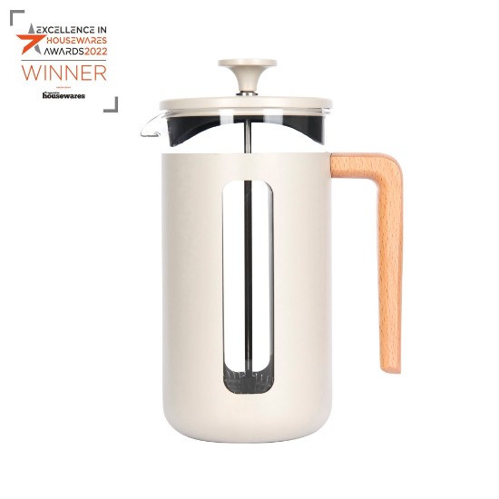 Cafetiera, sticla borosilicata,1L, "Pisa", Latte Crema - La Cafetiere