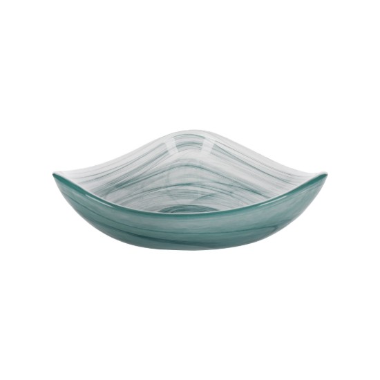 Bol servire, 18 cm, sticla, Green Swirl - Artesa