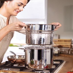 Vas sita pentru paste, inox, 20cm/5,1L, "Proline" - Korkmaz
