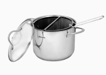 Oala pentru paste, cu 2 cosuri, inox, 22cm/6L - Zokura
