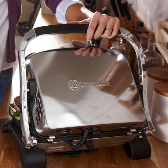 Gratar electric, 1800W, Stainless Steel/Black, "Tostkolik" - Korkmaz