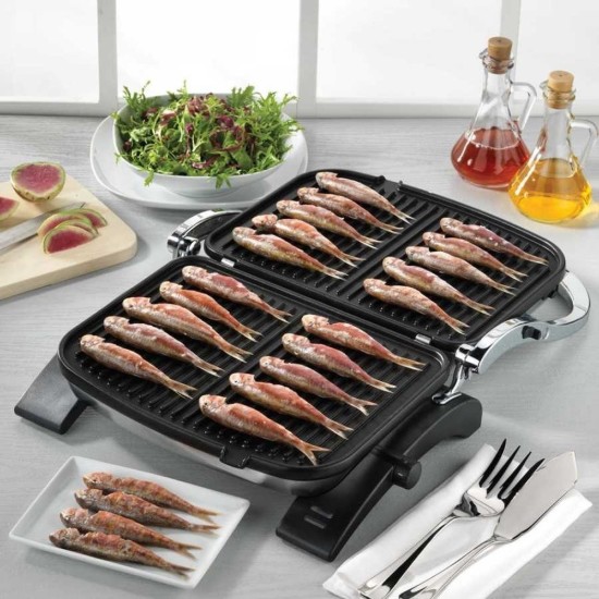 Gratar electric, 1800W, Stainless Steel/Black, "Tostkolik" - Korkmaz