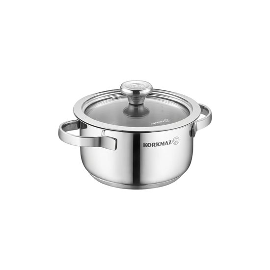 Cratita inox, cu capac, 12cm/0,75L, "Minika" - Korkmaz