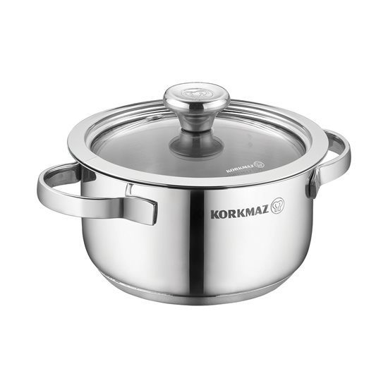 Cratita inox, cu capac, 12cm/0,75L, "Minika" - Korkmaz