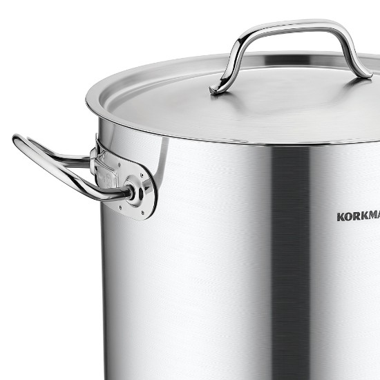 Oala inox, cu capac, 34cm/42,5L, "Proline Gastro" - Korkmaz