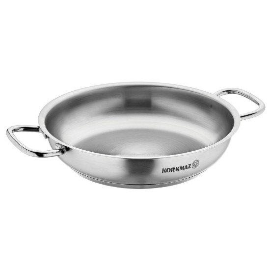 Tigaie paella, 3-Ply, inox, 40cm/8L, "Proline" - Korkmaz