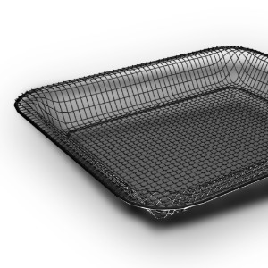 Cos pentru prajit, aluminiu, 35,4 x 32,5 cm GN 2/3 - AMT Gastroguss