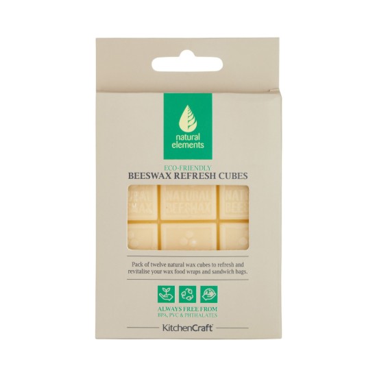 Cuburi reimprospatare, 12 bucati, din ceara de albine - Natural elements