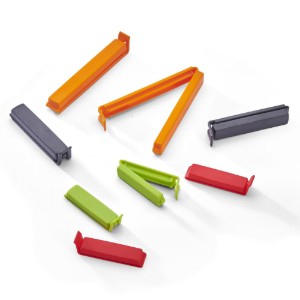 Set 8 cleme pentru pungi, plastic - de Buyer