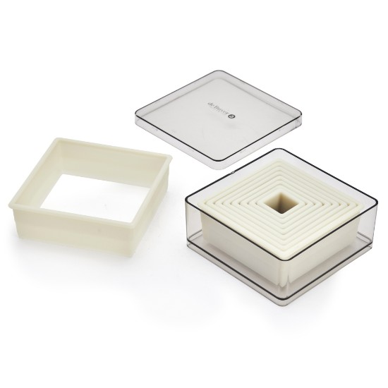 Set 9 cuttere prajituri, forma patrata, plastic, 5 cm - de Buyer