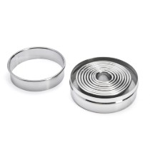Set 9 cuttere aluat rotunde, inox, 3-11 cm - de Buyer