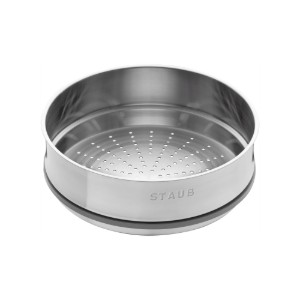 Oala Cocotte fonta, cu accesoriu pentru gatit la abur, 24cm/3,79L, Cherry - Staub