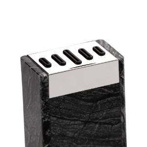 Suport cutite 5 sloturi, marmura, "Rockingham Forge", Negru - Grunwerg