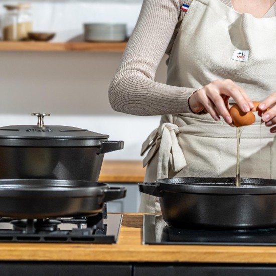 Set 3 vase de gatit Cocotte, 24cm, fonta, Black - Staub