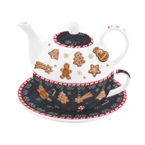 Set servire ceai, portelan, 350ml, "GINGERBREAD" - Nuova R2S