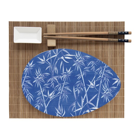 Set sushi, din portelan, cu suporturi si betisoare din bambus, "PAGODA" - Nuova R2S