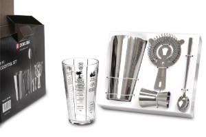 Set cocktail shaker 5 piese, inox - Zokura