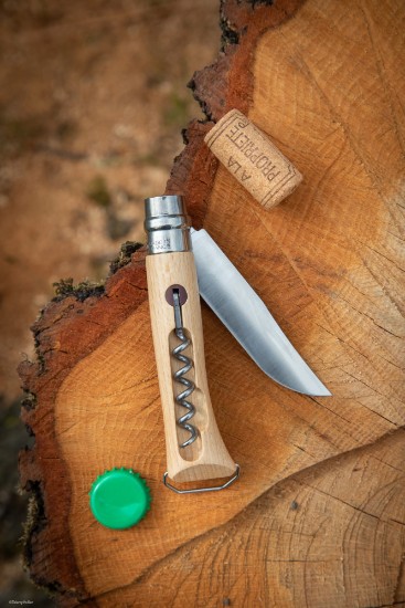 Cutit cu tirbuson N°10, inox, 10cm - Opinel