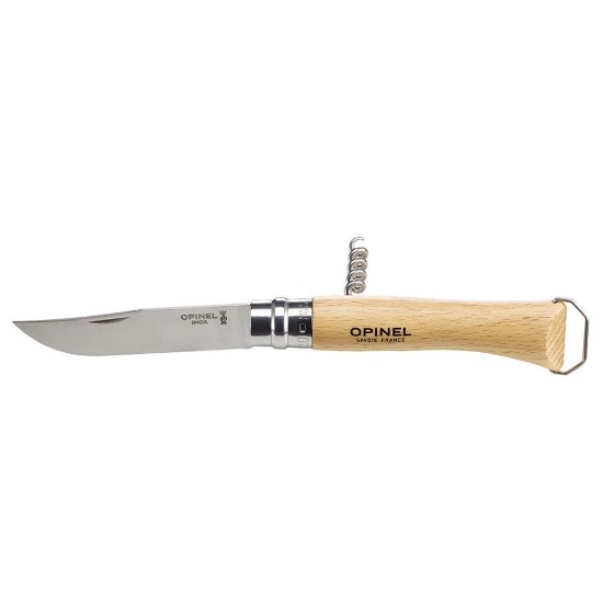 Cutit cu tirbuson N°10, inox, 10cm - Opinel