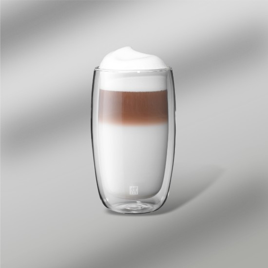 Set 2 pahare latte-machiatto, cu perete dublu, sticla, 350ml, "Sorrento" - Zwilling