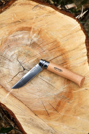 Cutit de buzunar N°08, inox, 8,5cm, "Tradition Inox" - Opinel