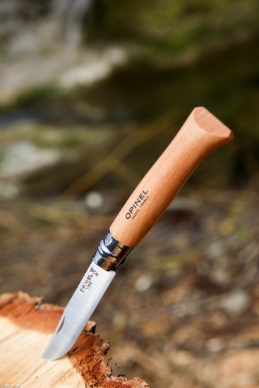 Cutit de buzunar N°08, inox, 8,5cm, "Tradition Inox" - Opinel