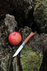 Cutit de buzunar N°08, inox, 8,5cm, "Tradition Luxe", Walnut - Opinel