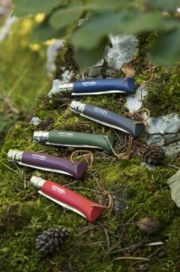 Cutit de buzunar N°08, inox, 8,5cm, "Colorama", Garnet - Opinel