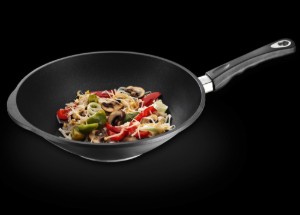 Tigaie wok, aluminiu, 32 cm - AMT Gastroguss
